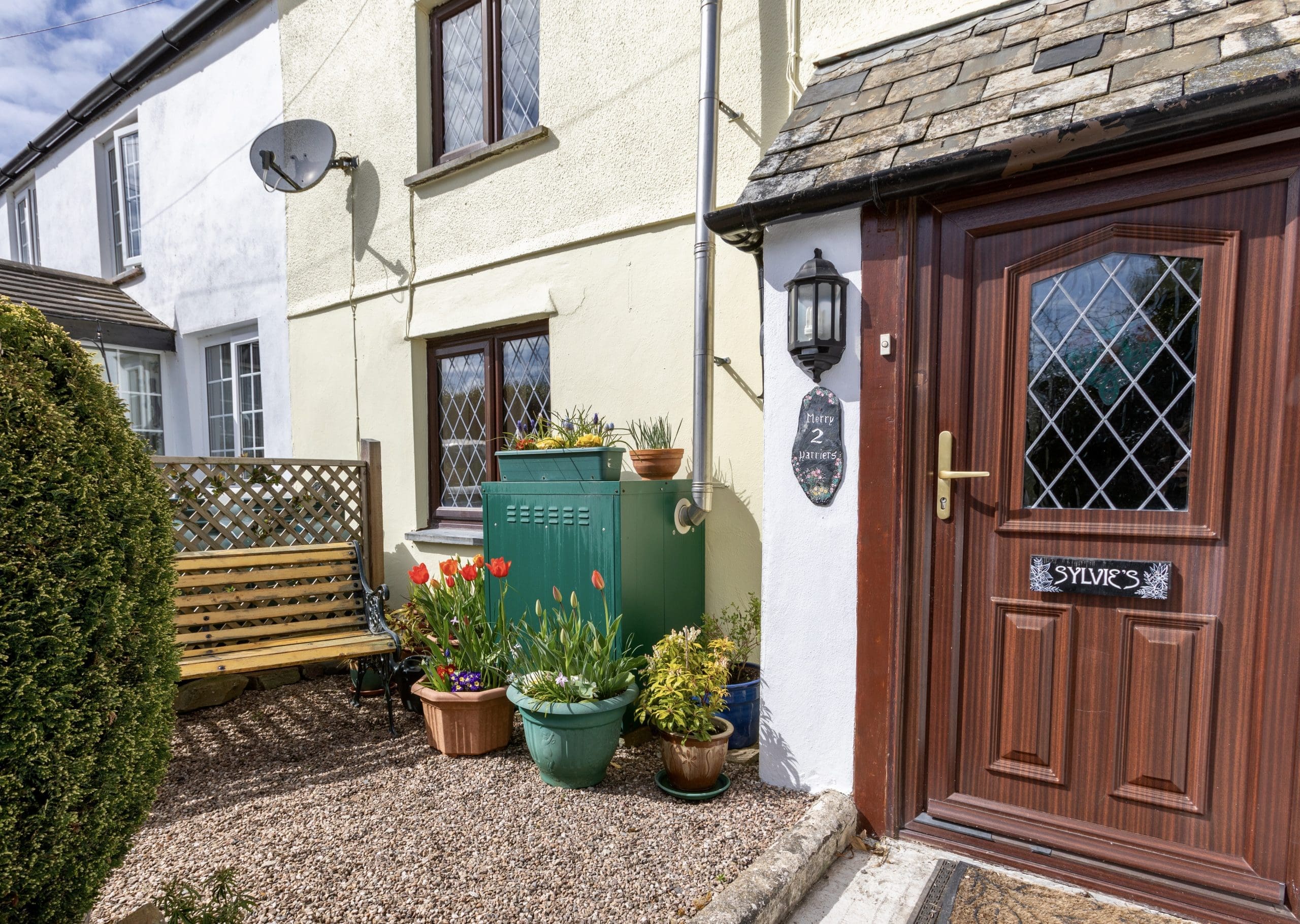 Sylvie's North Devon country cottage viewed from the front