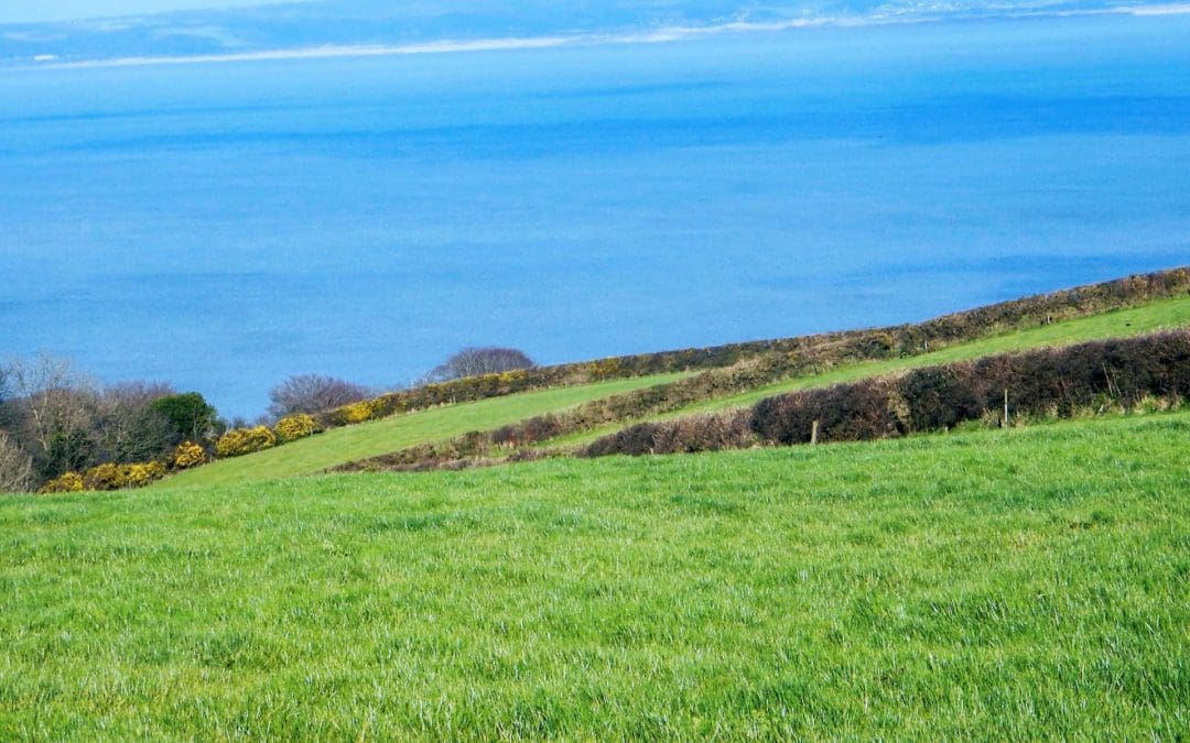 Countryside and sea view a short distance from Sylvies Cottage